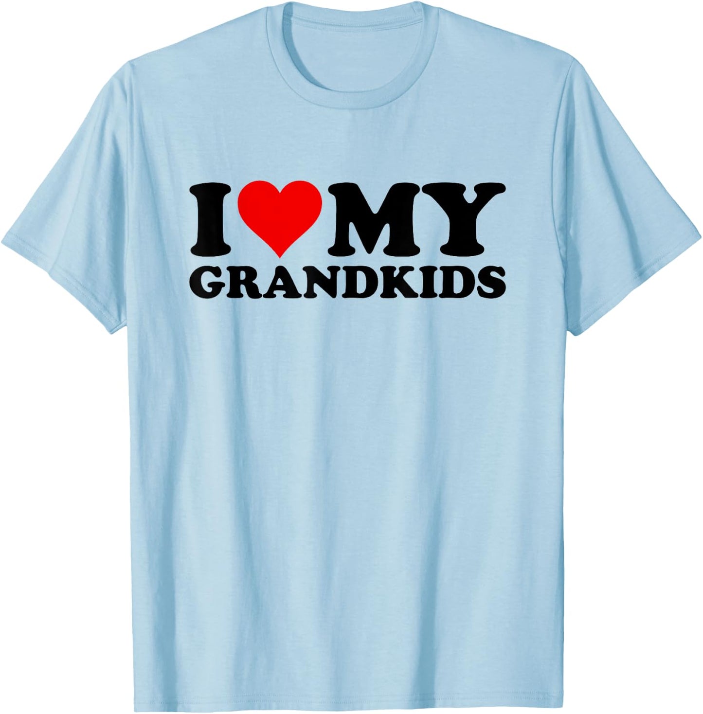 I Love Heart My Grandkids Grandchildren Grand Daughter Son T-Shirt - T-Shirt | Light Blue