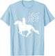 Horse Riding Breast Cancer Awareness Pink Ribbon Warrior T-Shirt - T-Shirt | Light Blue