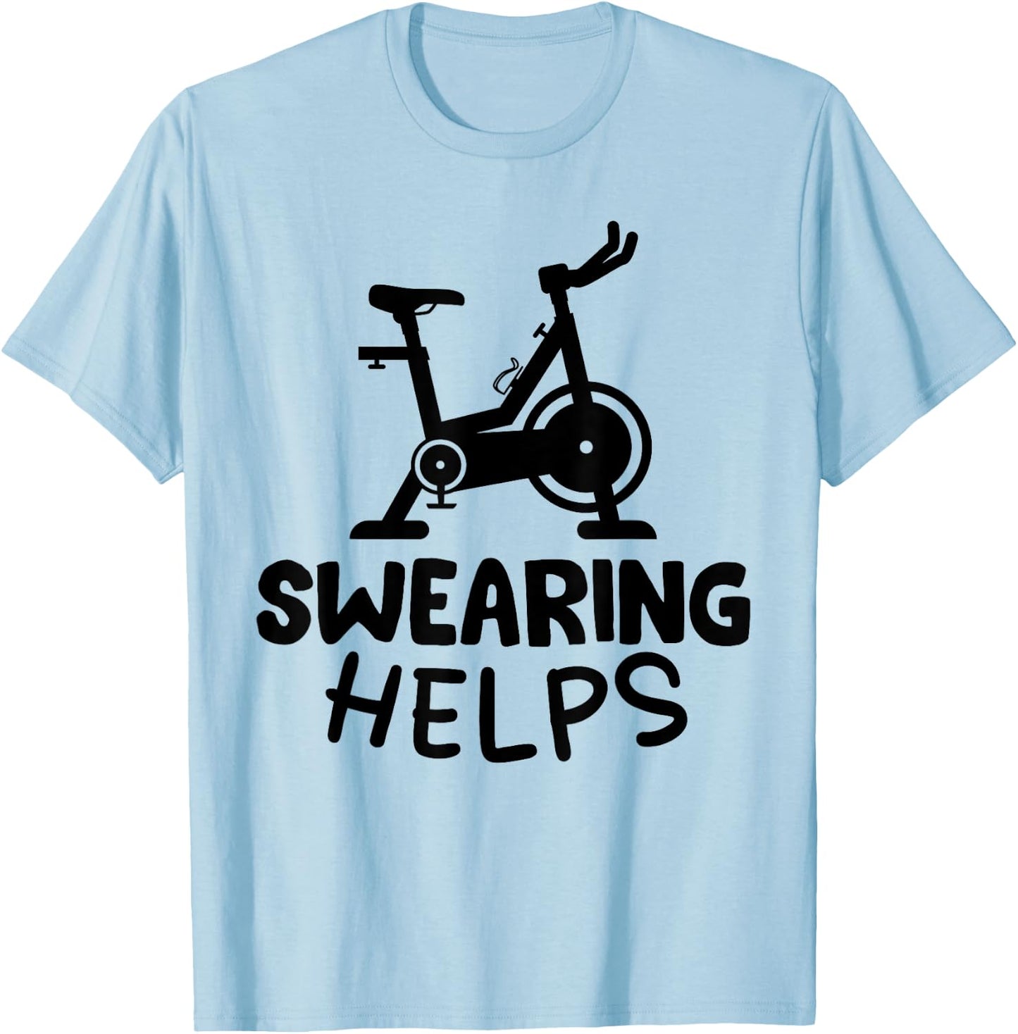 Funny Spin Class Rhythm Cycling Workout Stationary Spin Bike T-Shirt - T-Shirt | Light Blue