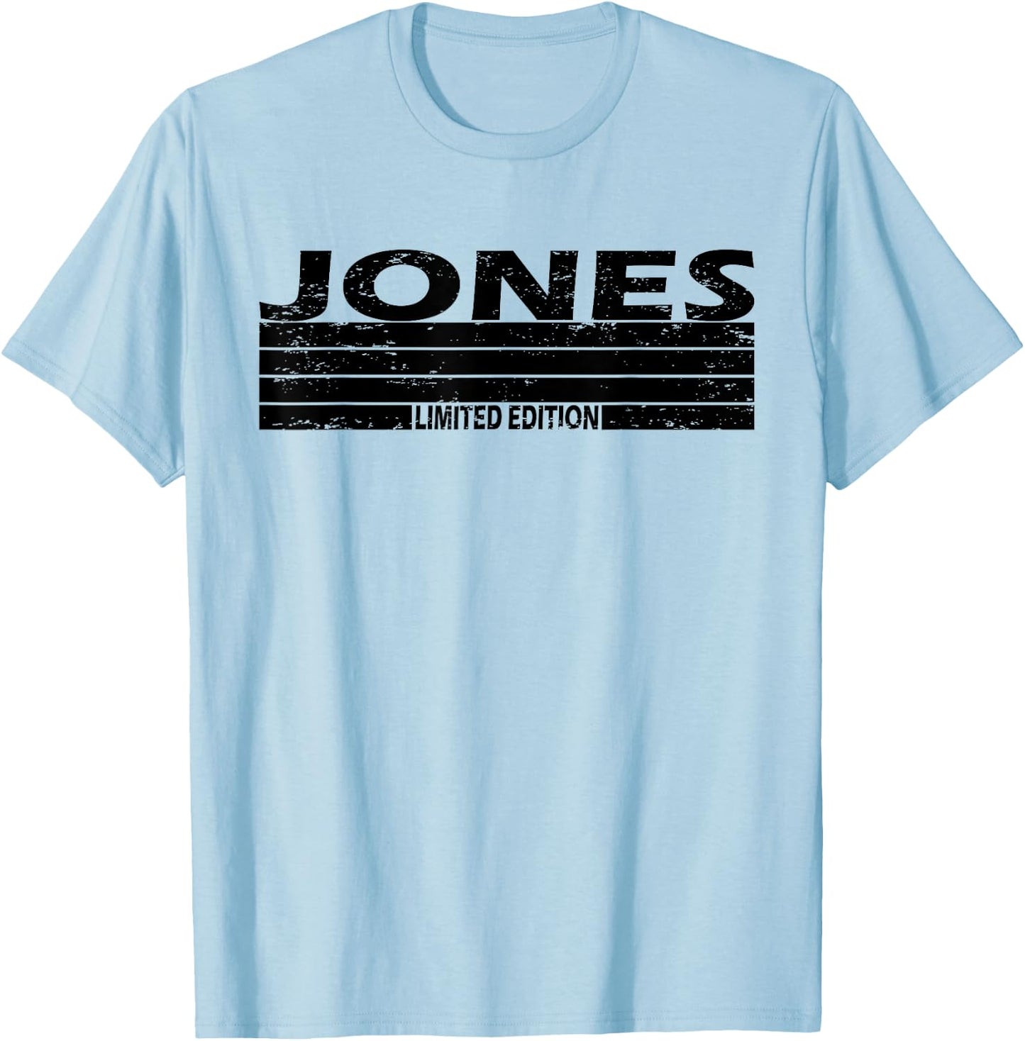 Jones Surname Limited Edition Retro Vintage Style Sunset T-Shirt - T-Shirt | Light Blue