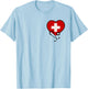 Medical Nurse Doctor Costume Uniform Red Cross Stethoscope T-Shirt - T-Shirt | Light Blue