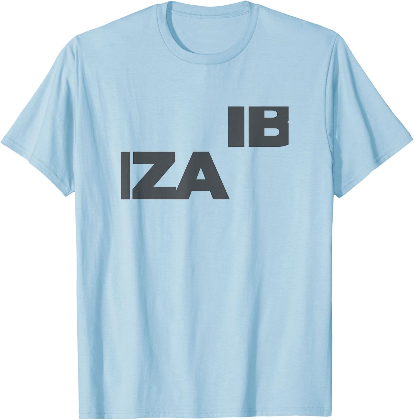 Ibiza Large Text T-Shirt - T-Shirt | Light Blue