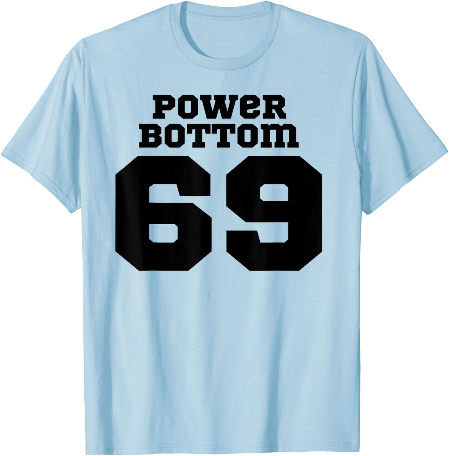 Funny Gay Couple Power Bottom 69 Athletic T-Shirt - T-Shirt | Light Blue