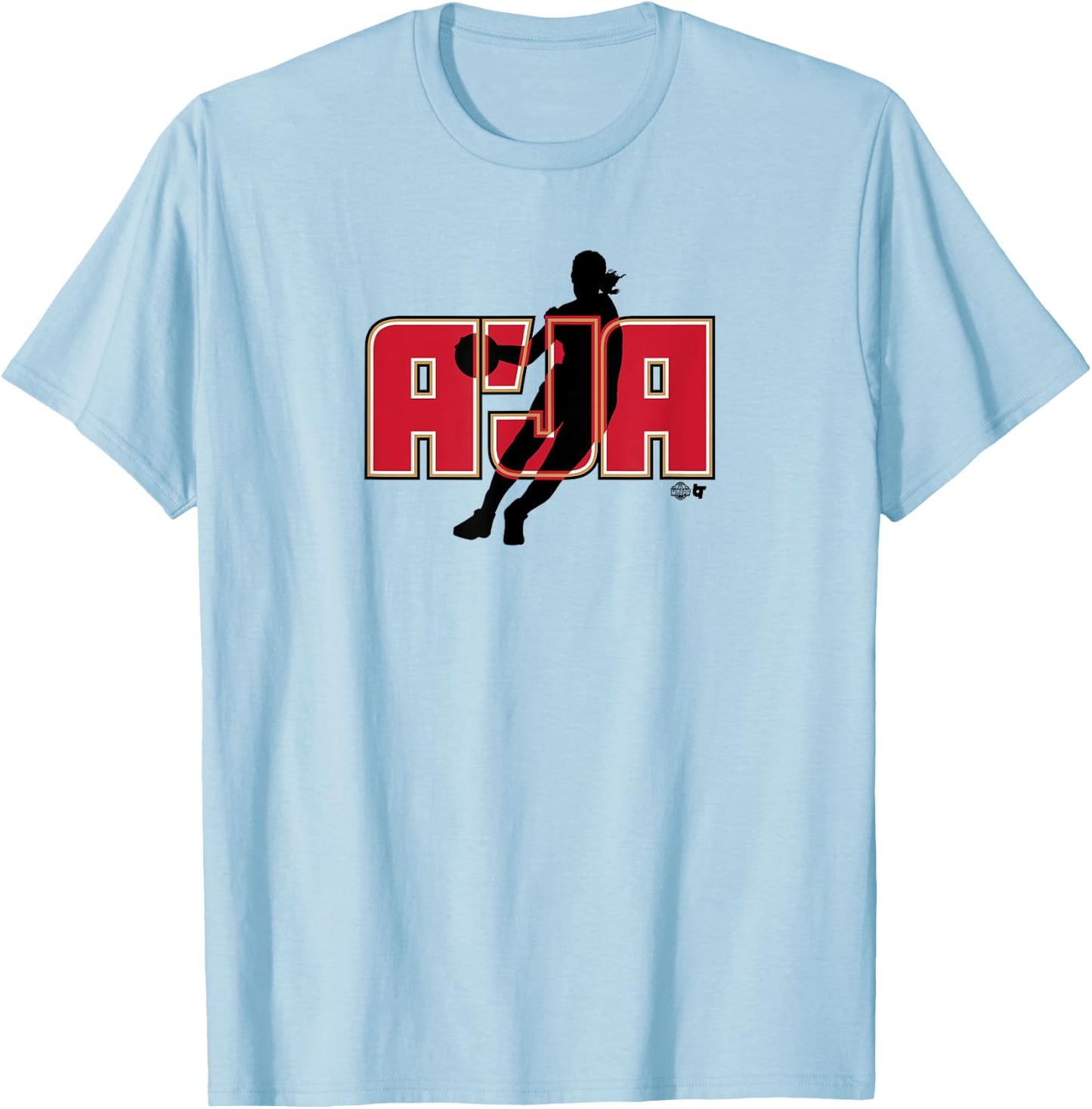A'ja Wilson: A'JA - Las Vegas Basketball T-Shirt - T-Shirt | Light Blue