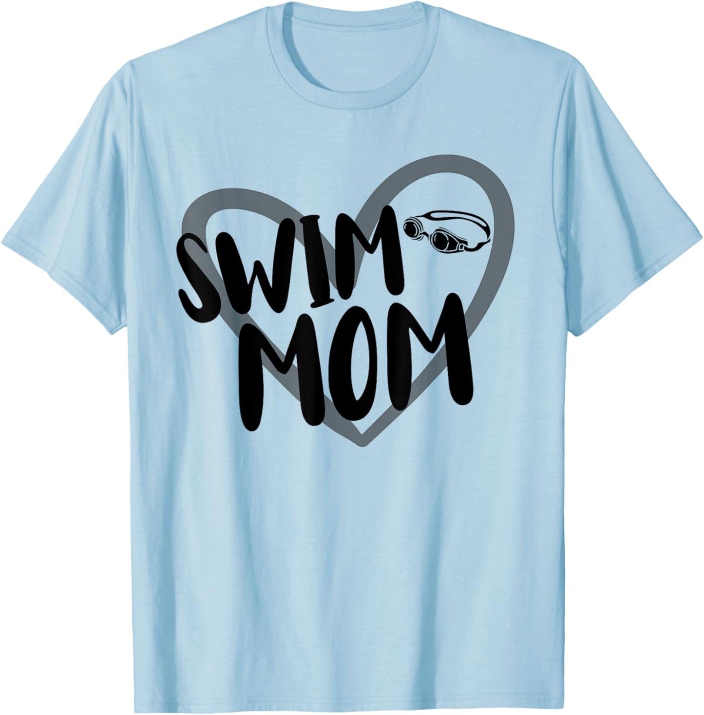 Swim Mom Float Heart T-Shirt - T-Shirt | Light Blue