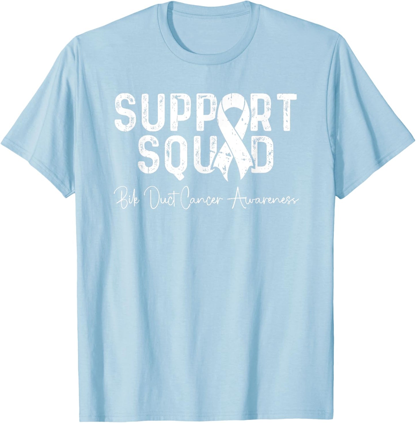 Bile Duct Cancer Support Squad Cholangiocarcinoma T-Shirt - T-Shirt | Light Blue