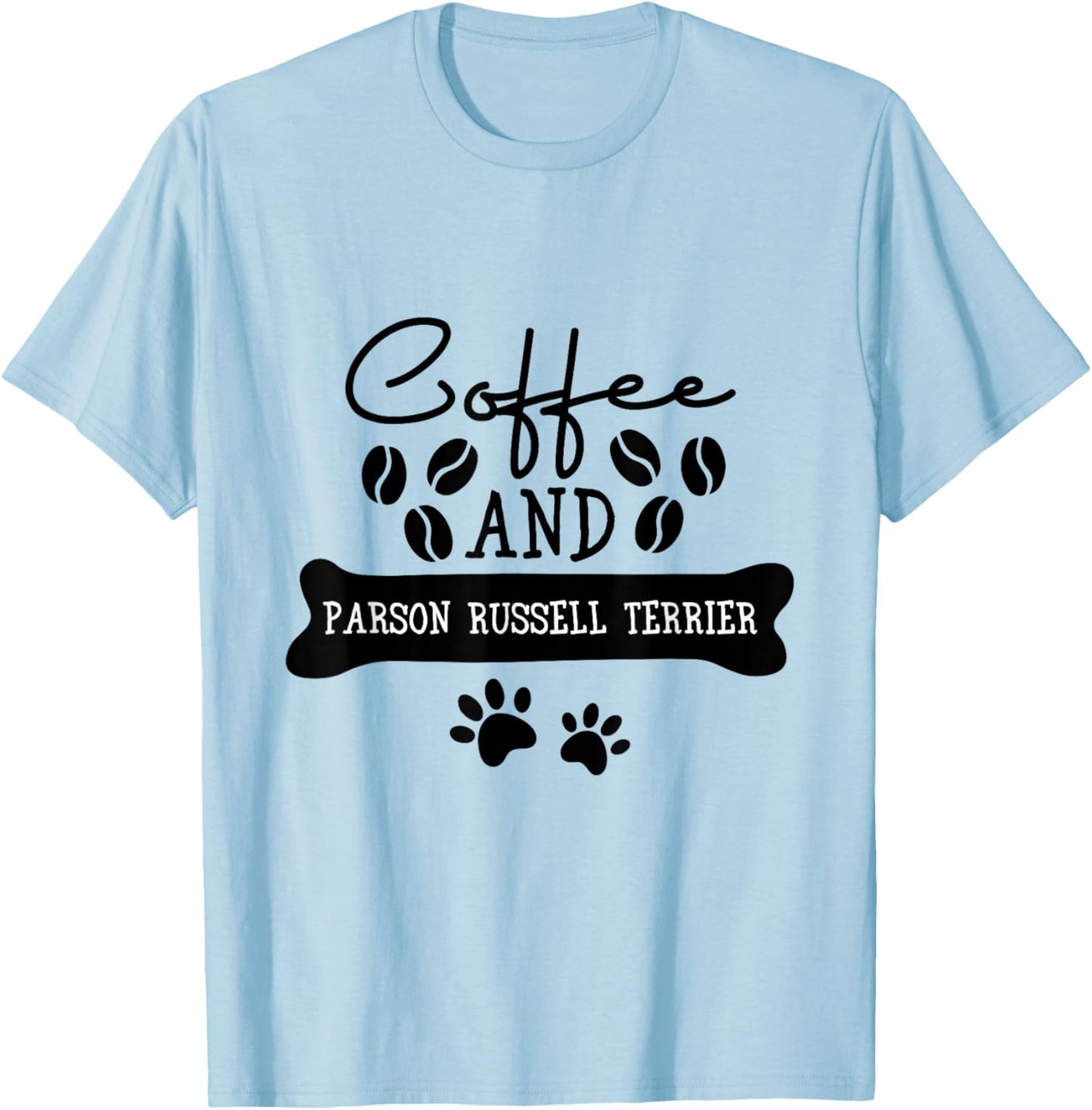 Coffee and parson russell terrier T-Shirt - T-Shirt | Light Blue