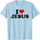 I Love Jesus I Heart Jesus T-Shirt - T-Shirt | Light Blue