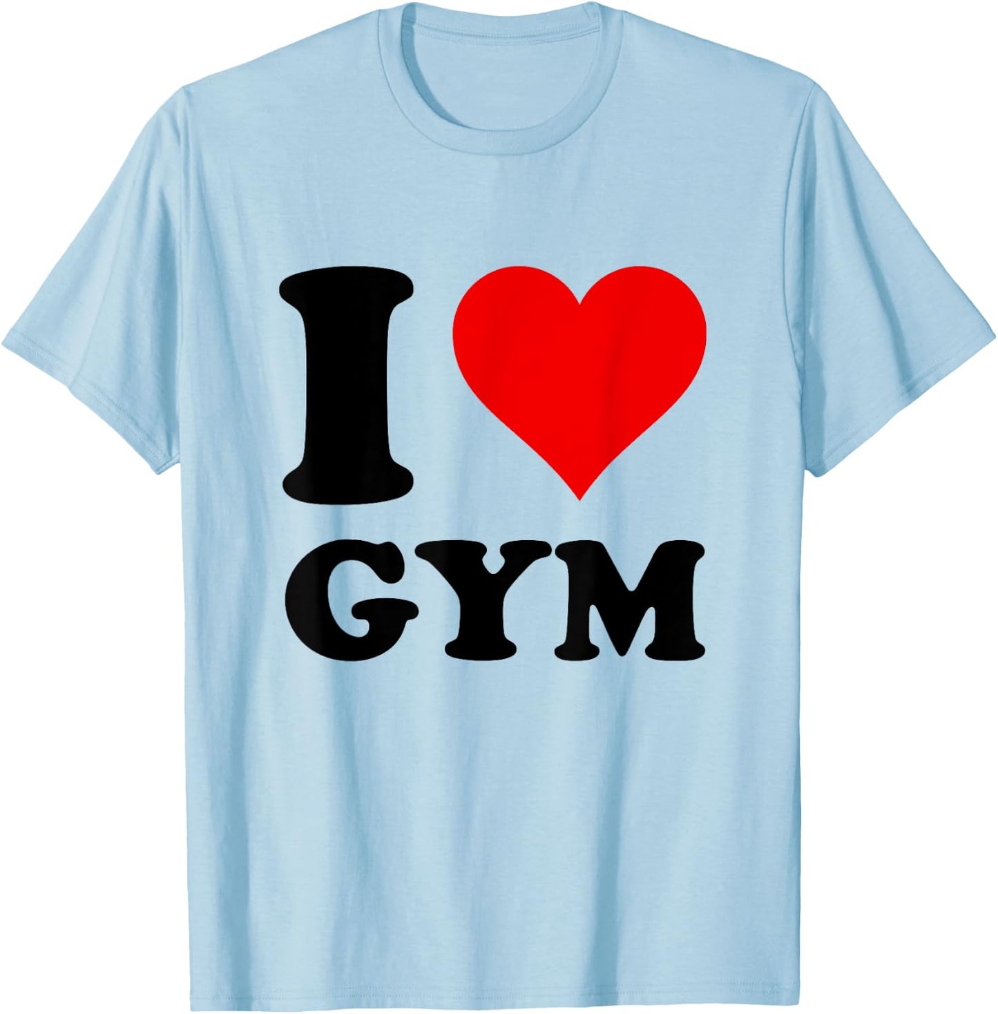 Red Heart I Love Gym T-Shirt - T-Shirt | Light Blue