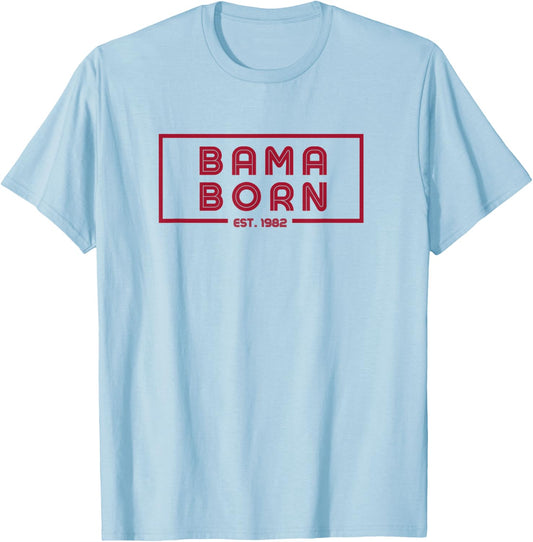 Vintage Bama Born 1982 - Born In Alabama - Born 1982 T-Shirt - T-Shirt | Light Blue