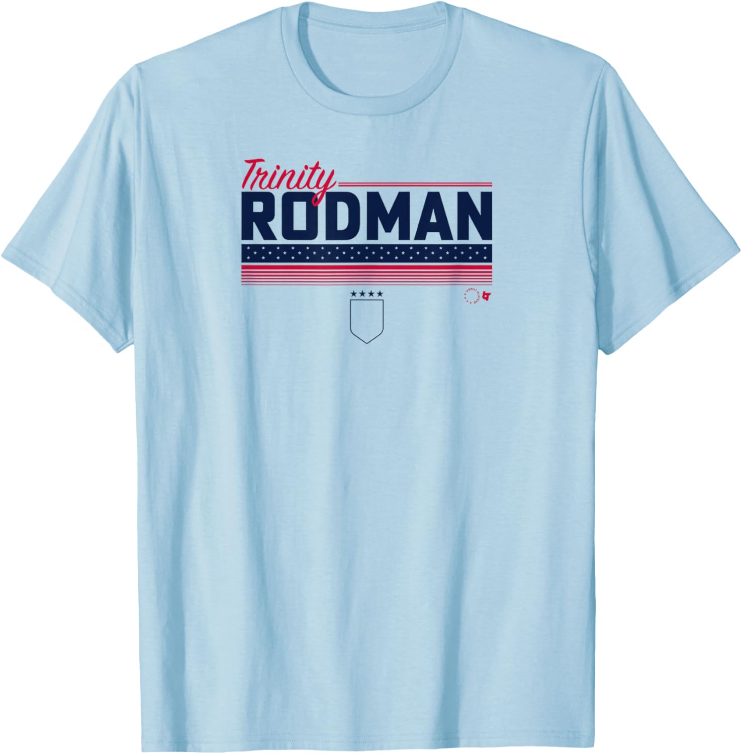 Trinity Rodman Stripe USWNTPA - USA Soccer T-Shirt - T-Shirt | Light Blue