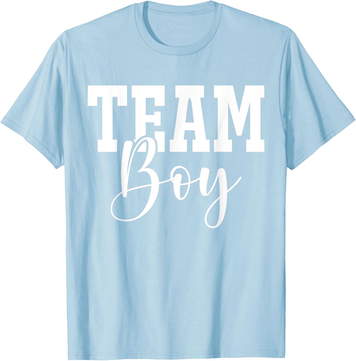 Team Boy Team Girl Blue Gender Reveal Party Matching Family T-Shirt - T-Shirt | Light Blue