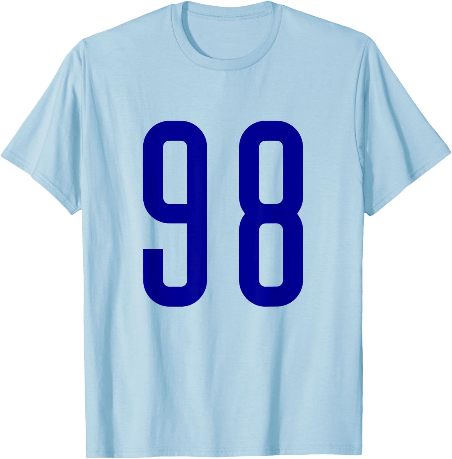 All Sports Fan Favorite Navy Blue Number #98 Jersey T-Shirt - T-Shirt | Light Blue