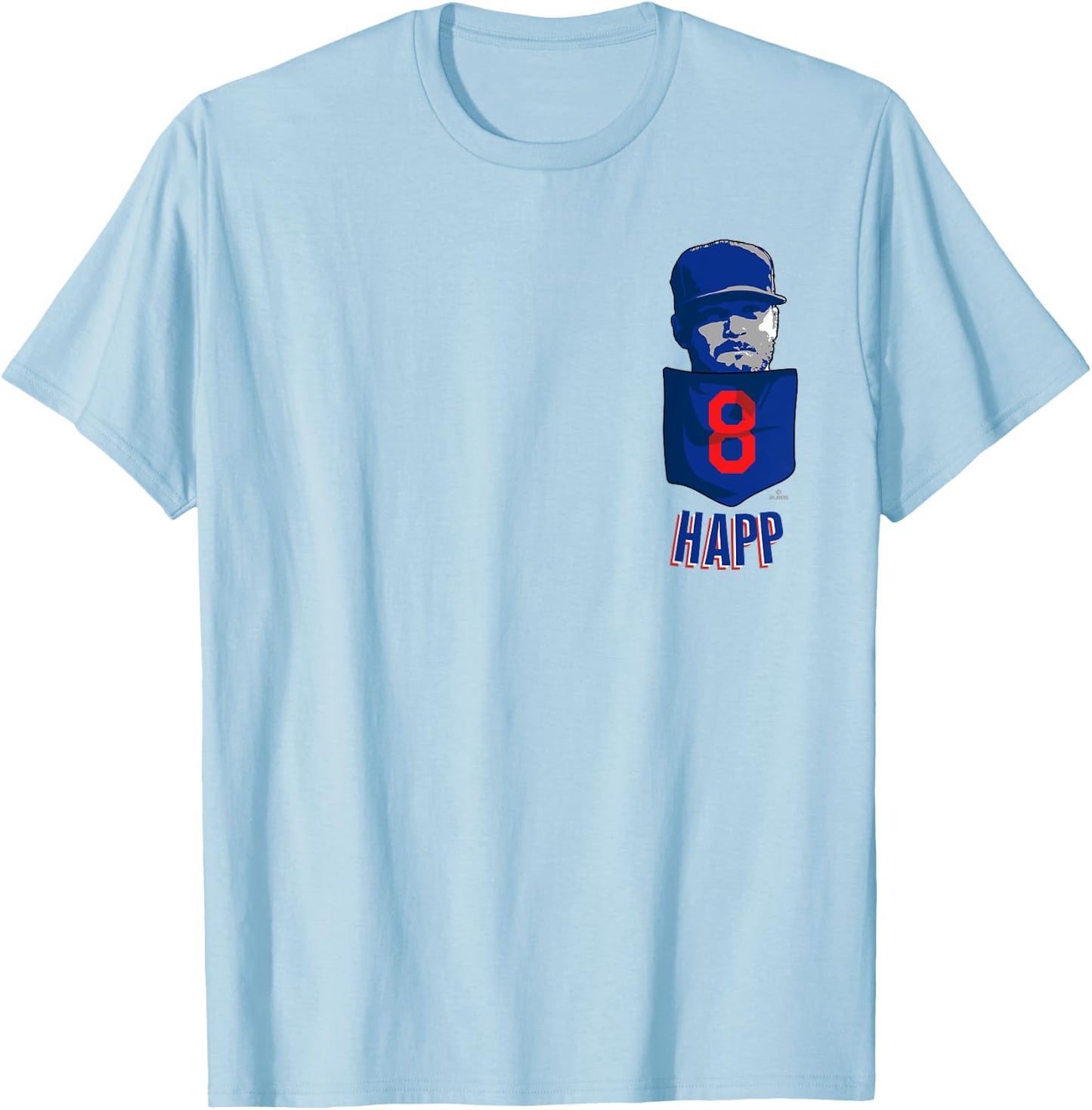 Ian Happ Chicago Baseball Pocket MLBPA T-Shirt - T-Shirt | Light Blue