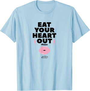 Grease - Rizzo Lips Eat Your Heart Out T-Shirt - T-Shirt | Light Blue