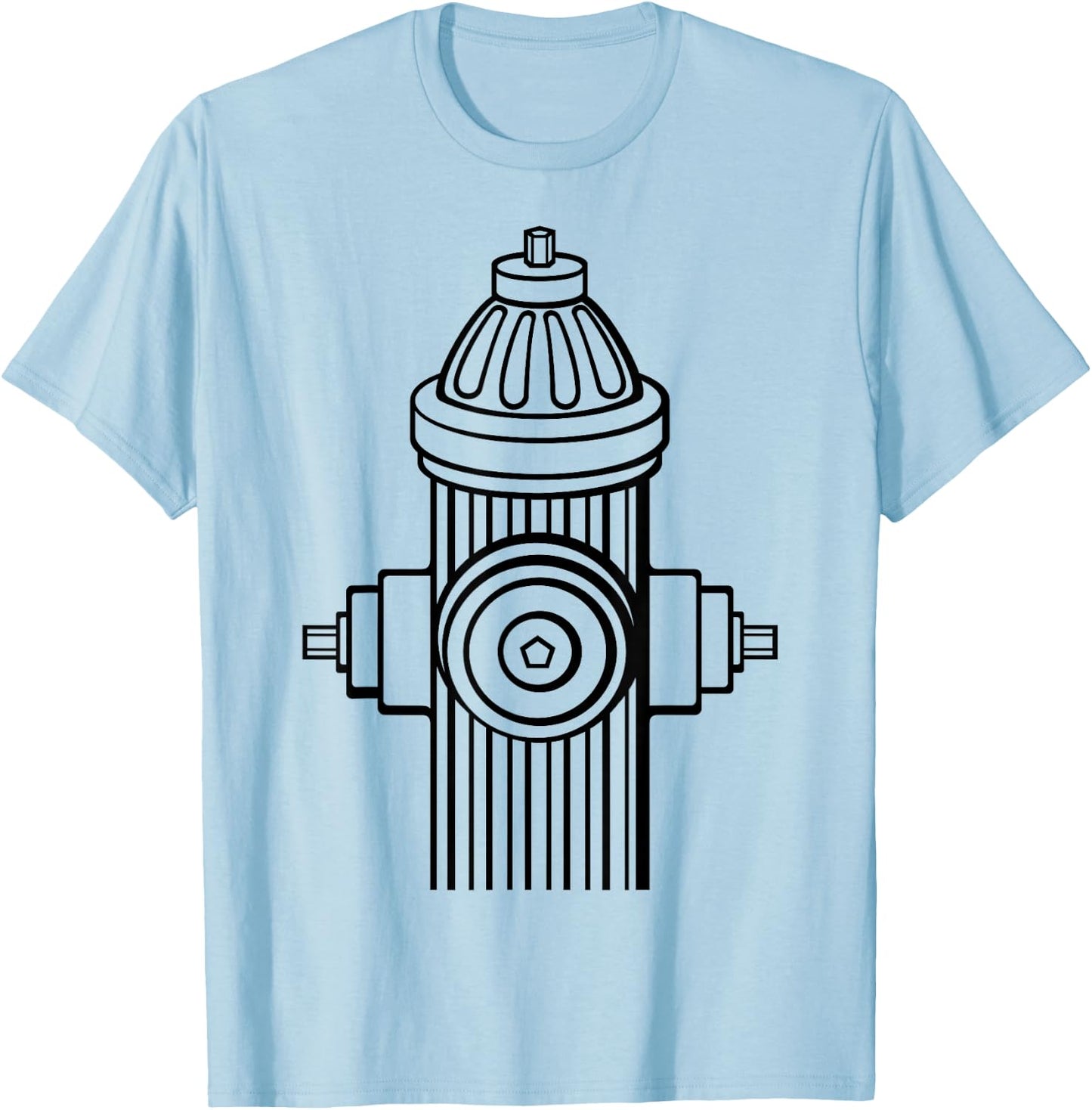 Fire Hydrant - Lazy Halloween Costume Firefighter Fireman T-Shirt - T-Shirt | Light Blue
