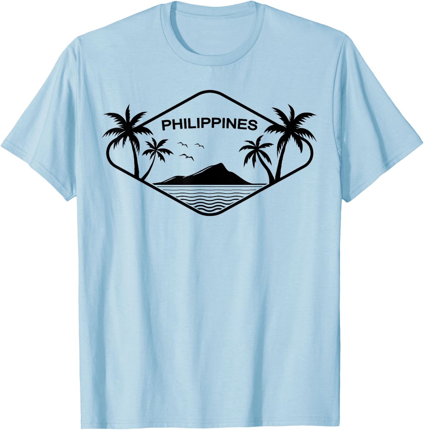 Philippines Island Palms Southeast Asia Gift Souvenir Leyte T-Shirt - T-Shirt | Light Blue