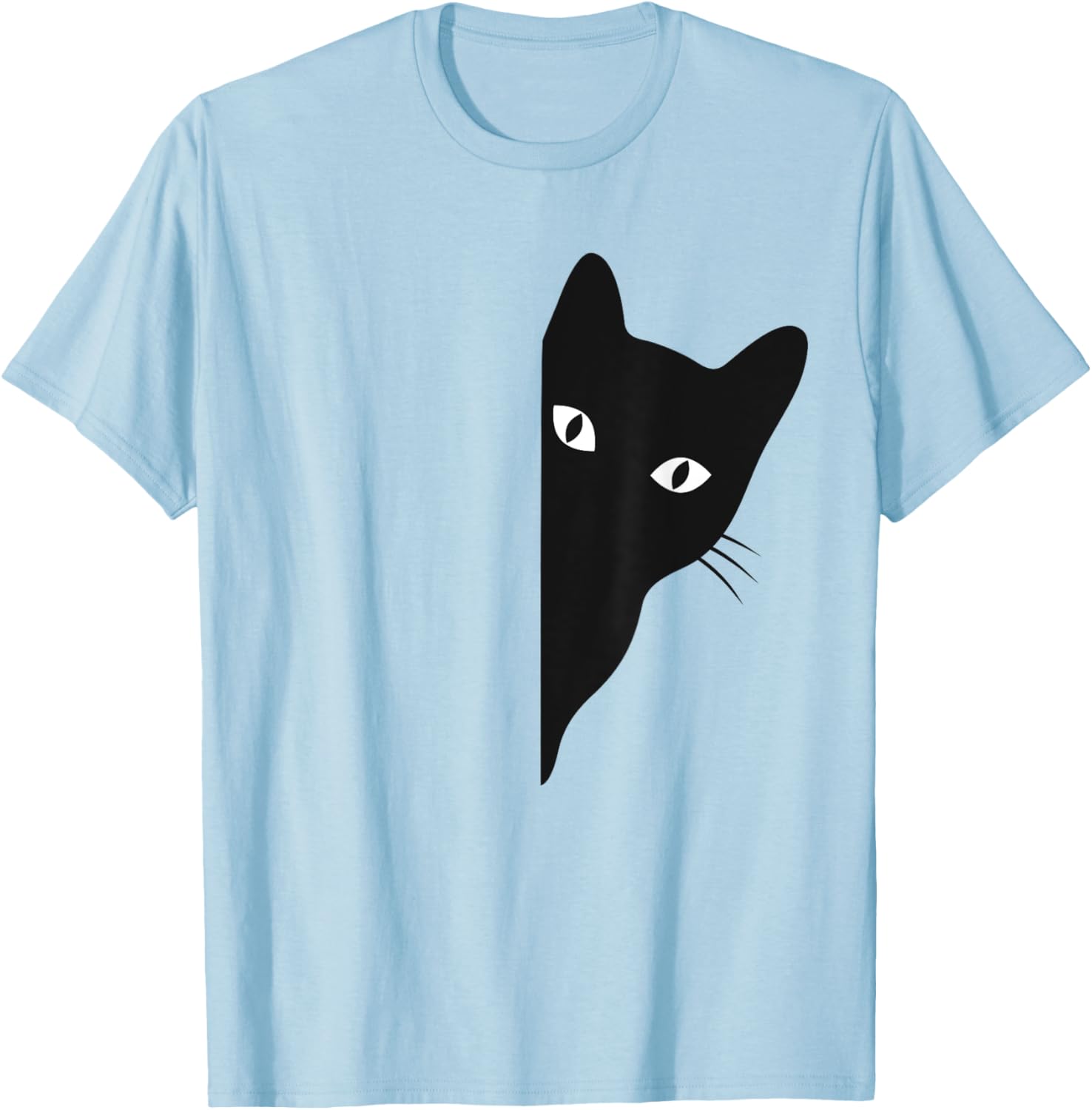 Black-Cat Coming Out Funny Peek a Boo Peeking Pet Women T-Shirt - T-Shirt | Light Blue
