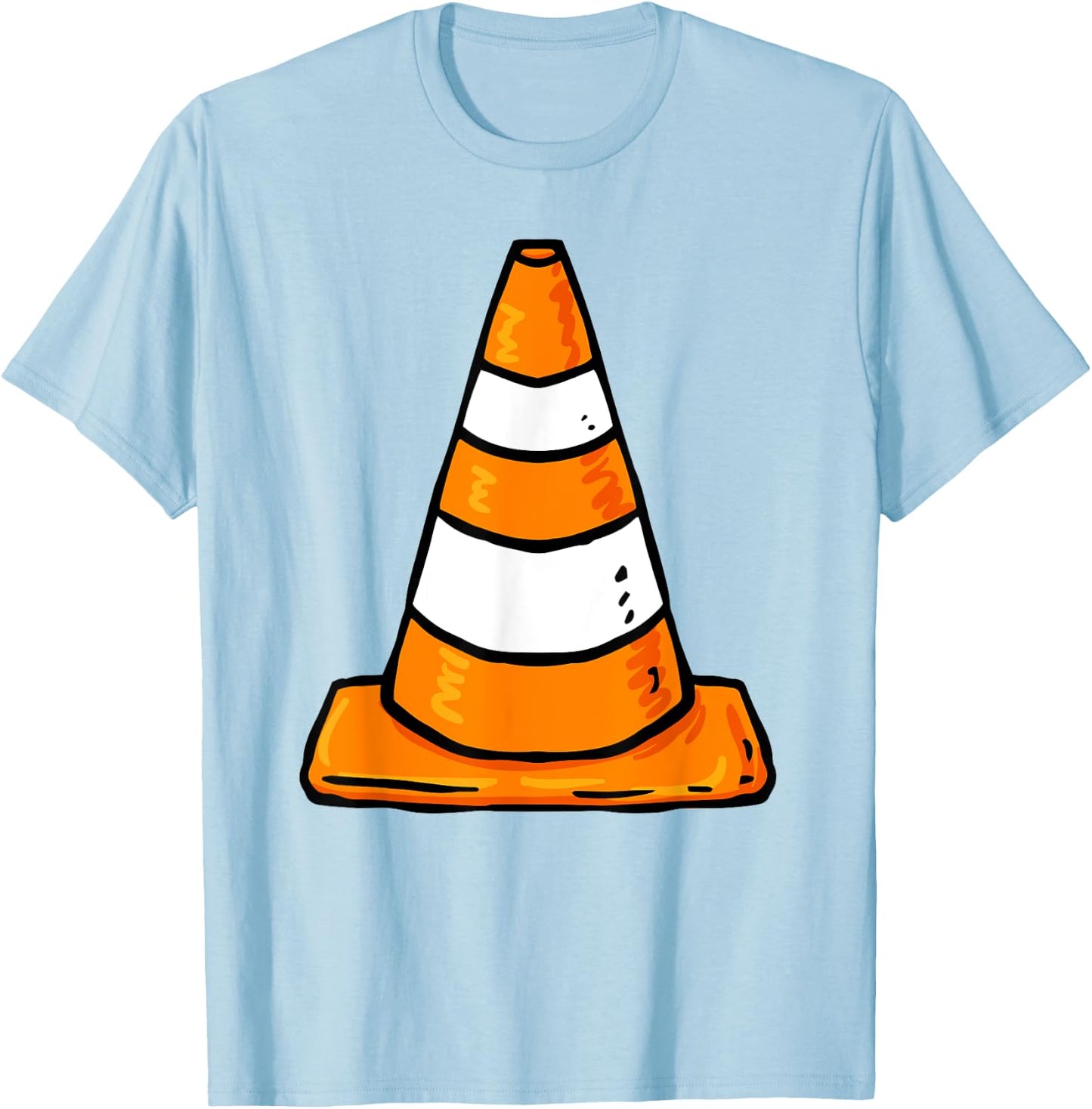 Traffic Cone Costume Group Matching Family Costume T-Shirt - T-Shirt | Light Blue