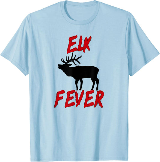 Elk Fever Hunter T-Shirt - T-Shirt | Light Blue