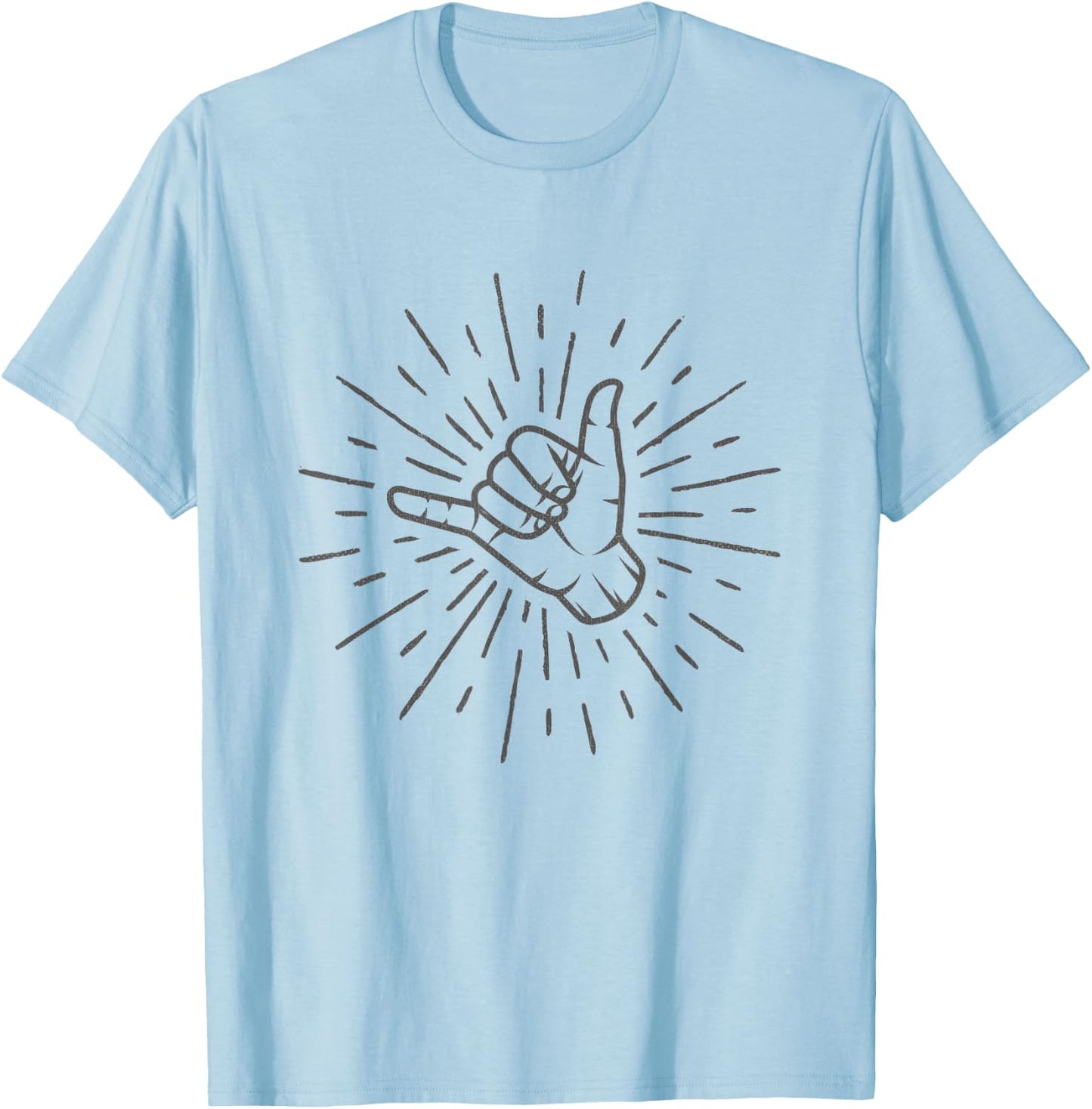 Shaka Hawaii Surf Dude Apparel Surfing Hand Sign T-Shirt - T-Shirt | Light Blue