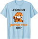 J'aime Les Pandas Roux Ok? Panda Roux Cute T-Shirt - T-Shirt | Light Blue