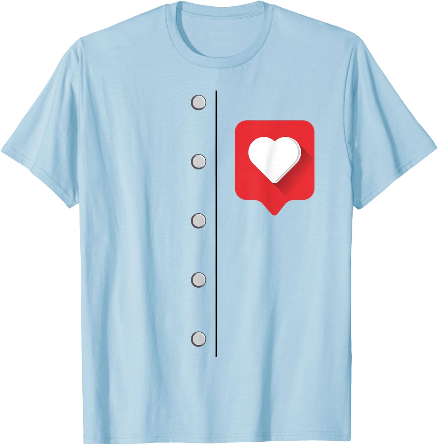 DIY Halloween Costume Retro Tin Man Oz Tinman Heart Popup T-Shirt - T-Shirt | Light Blue