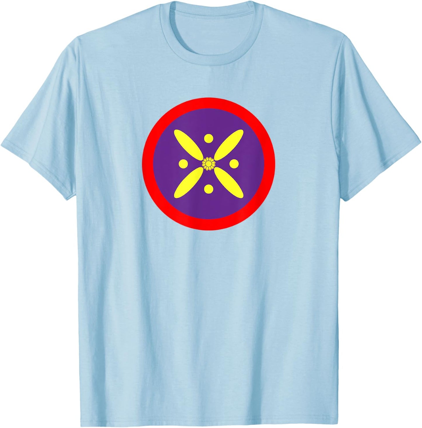 Derafsh Kaviani, lotus flower, Iranian history, flag, badge T-Shirt - T-Shirt | Light Blue
