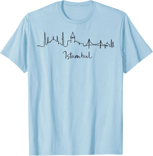 Travel Europe Asia Istanbul Turkey Turkish Beach Vacation T-Shirt - T-Shirt | Light Blue