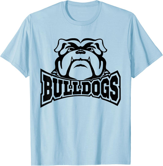 Bulldogs Teacher Student School Sports Fan Team Spirit T-Shirt - T-Shirt | Light Blue