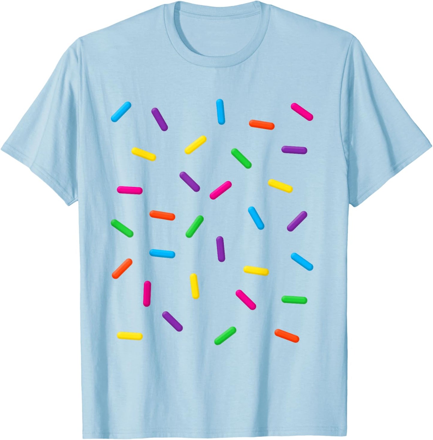 Funny Ice Cream Rainbow Sprinkles Jimmies Halloween Costume Men Women Kids T-Shirt - T-Shirt | Light Blue