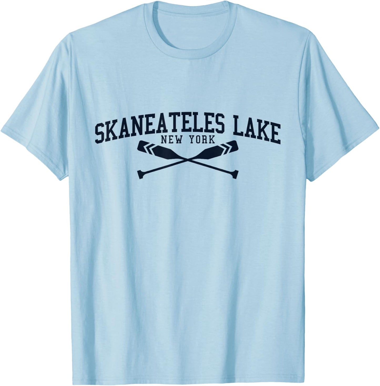 Skaneateles Lake New York Boat Oar T-Shirt - T-Shirt | Light Blue