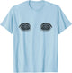 Hypno Esoteric Hypnotic Cool Line Art Eyes Design T-Shirt - T-Shirt | Light Blue