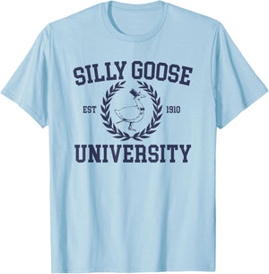 Silly Goose University Funny Silly Goose Meme Bird Lover T-Shirt - T-Shirt | Light Blue
