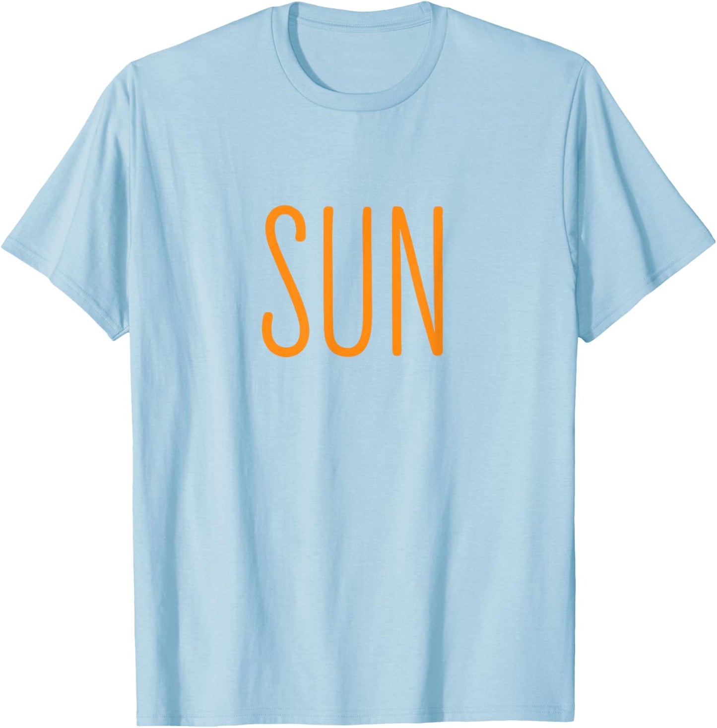 Funny US Solar Eclipse 2025 Sun Couples Costume Matching T-Shirt - T-Shirt | Light Blue