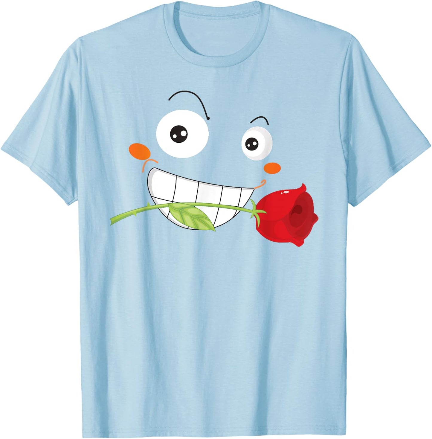 Group Costume Team Outfit Rose Gentleman Casanova Emoticon T-Shirt - T-Shirt | Light Blue