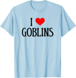 I love Goblins I heart Goblins Halloween Spirit Goblin lover T-Shirt - T-Shirt | Light Blue