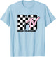 MTV Music Television Retro 80's Pink Neon Checkerboard Logo T-Shirt - T-Shirt | Light Blue