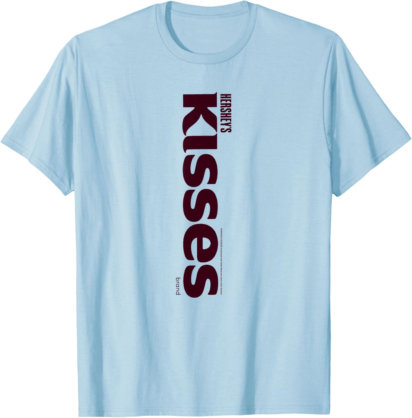Hershey's Kisses Centered Text Logo Design T-Shirt - T-Shirt | Light Blue