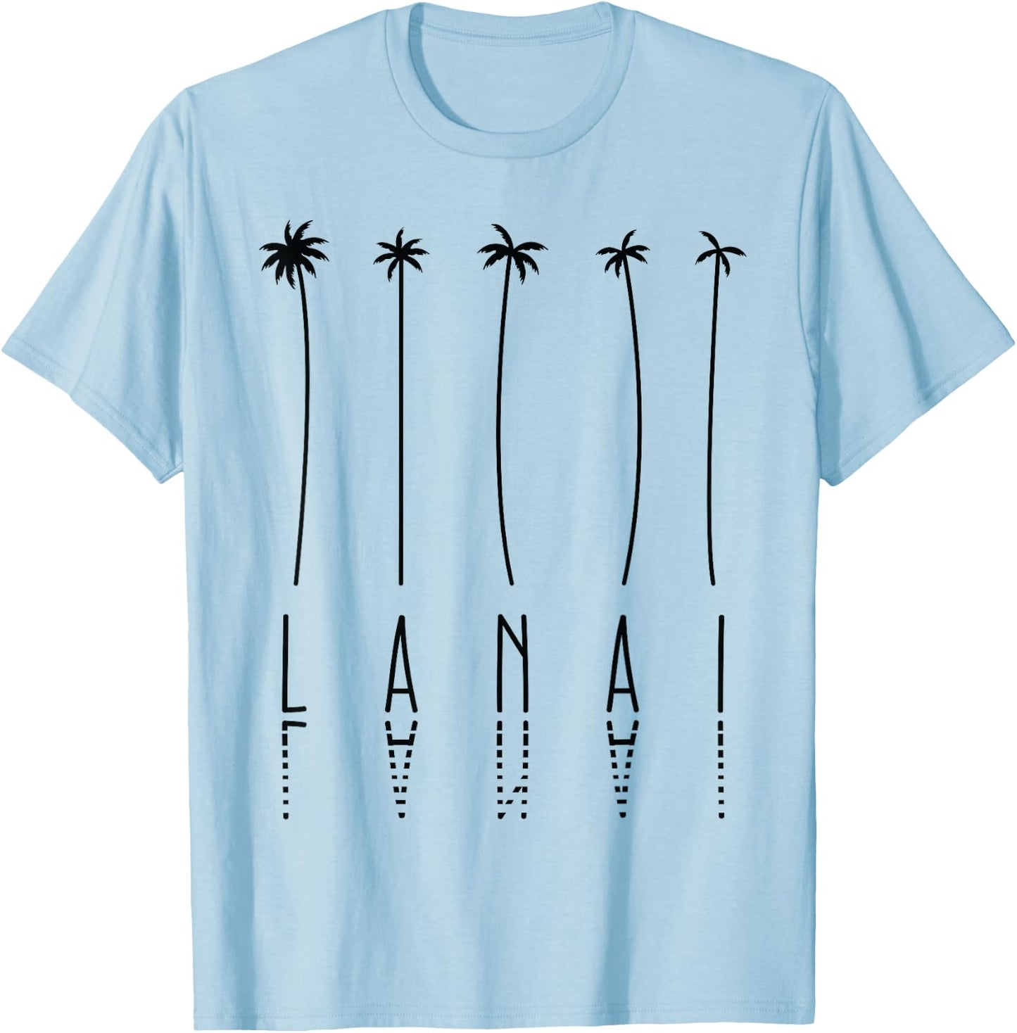 Palm Tree Vacation - Island USA Lanai T-Shirt - T-Shirt | Light Blue