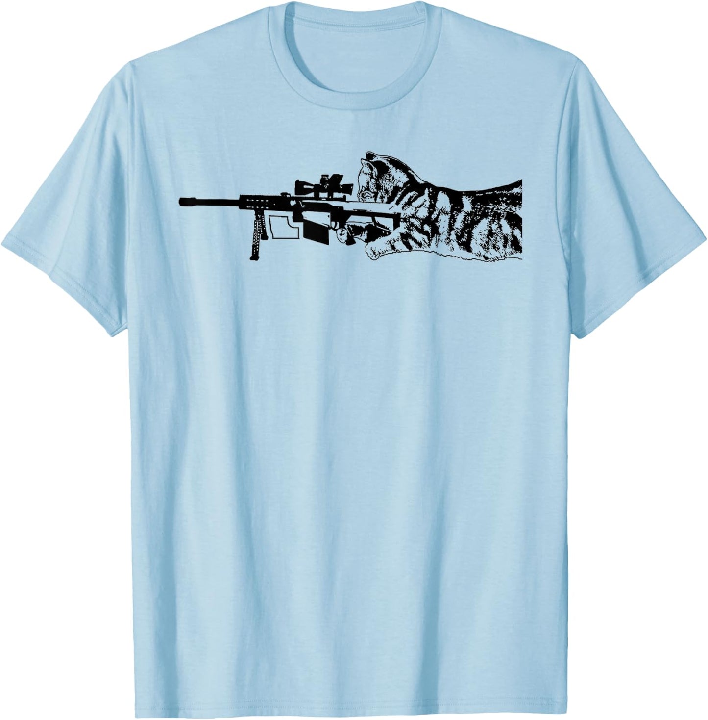 Scout Snipurr Funny Cat Sniper Women T-Shirt - T-Shirt | Light Blue