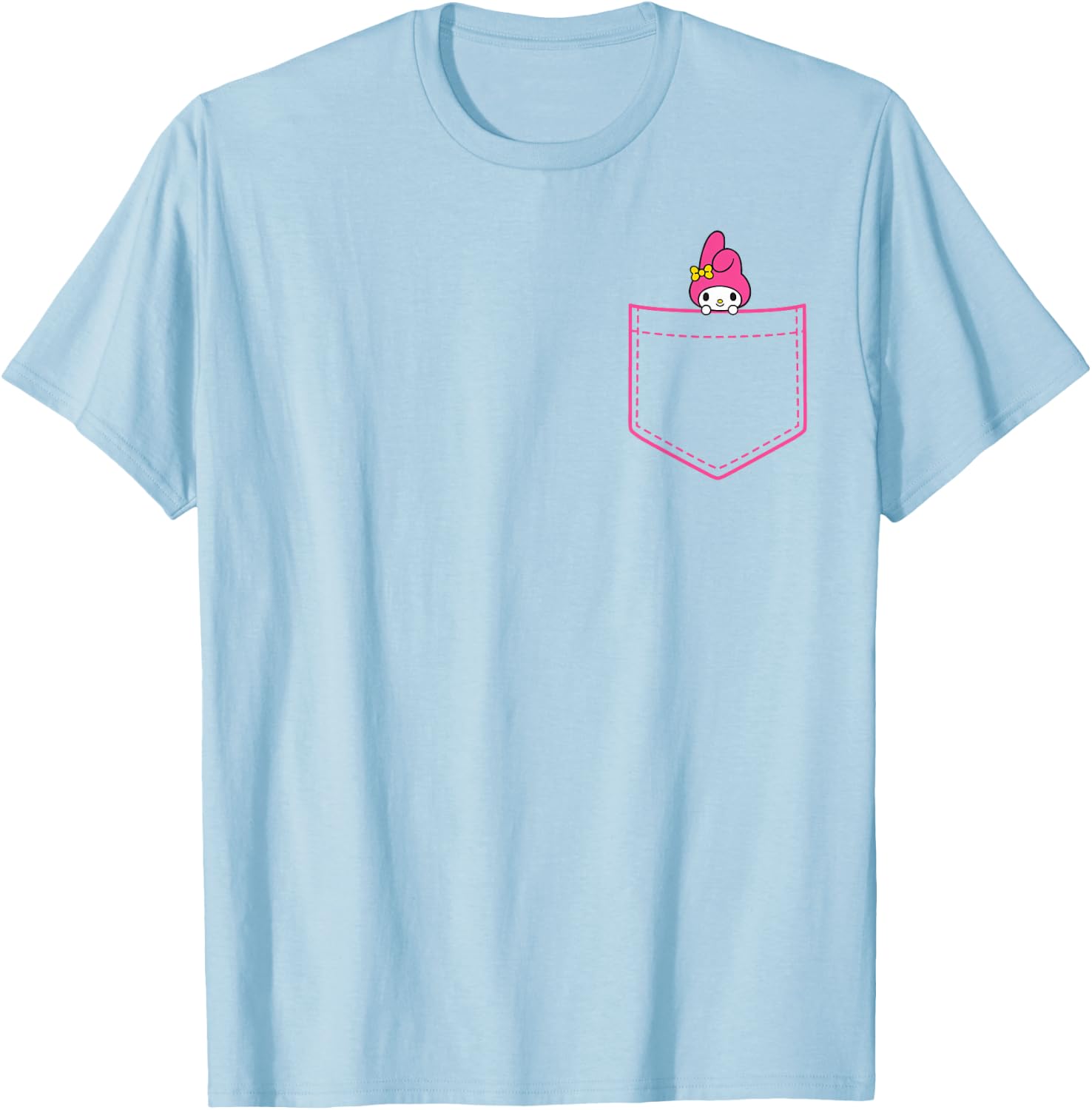 My Melody Chest Pocket T-Shirt - T-Shirt | Light Blue