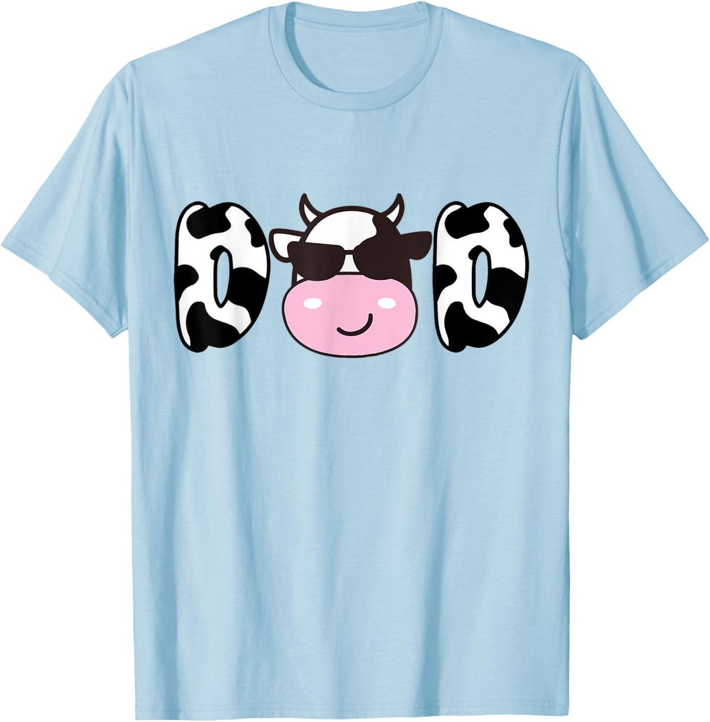 Dad of The Birthday Girl Funny Cow Daddy Papa Bday Matching T-Shirt - T-Shirt | Light Blue