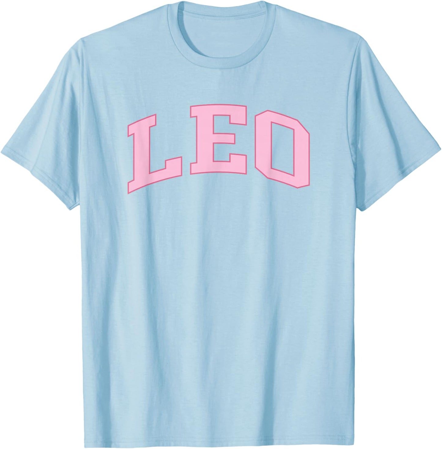 Leo Zodiac Horoscope Pink Retro Preppy Throwback T-Shirt - T-Shirt | Light Blue