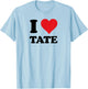 I Heart Tate First Name I Love Personalized Stuff T-Shirt - T-Shirt | Light Blue