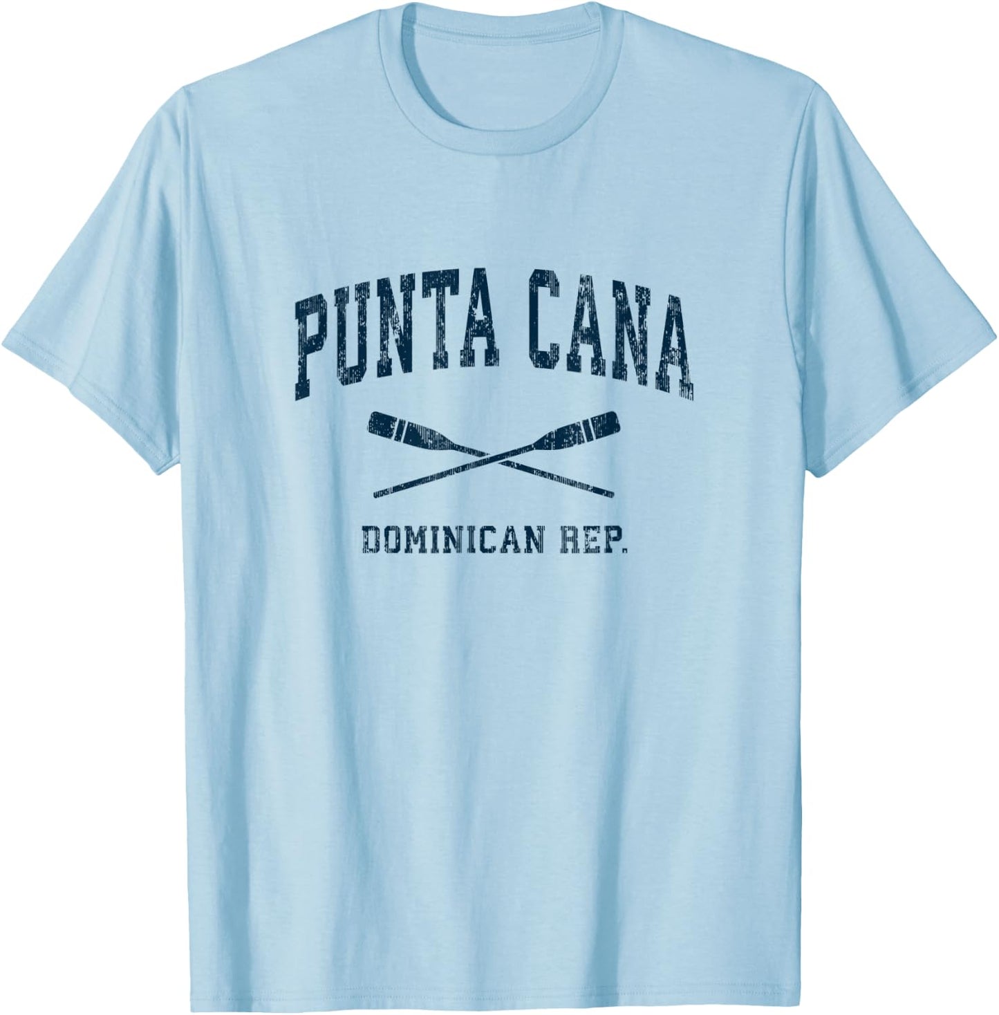 Punta Cana Dominican Republic Vintage Nautical Paddles Sport T-Shirt - T-Shirt | Light Blue