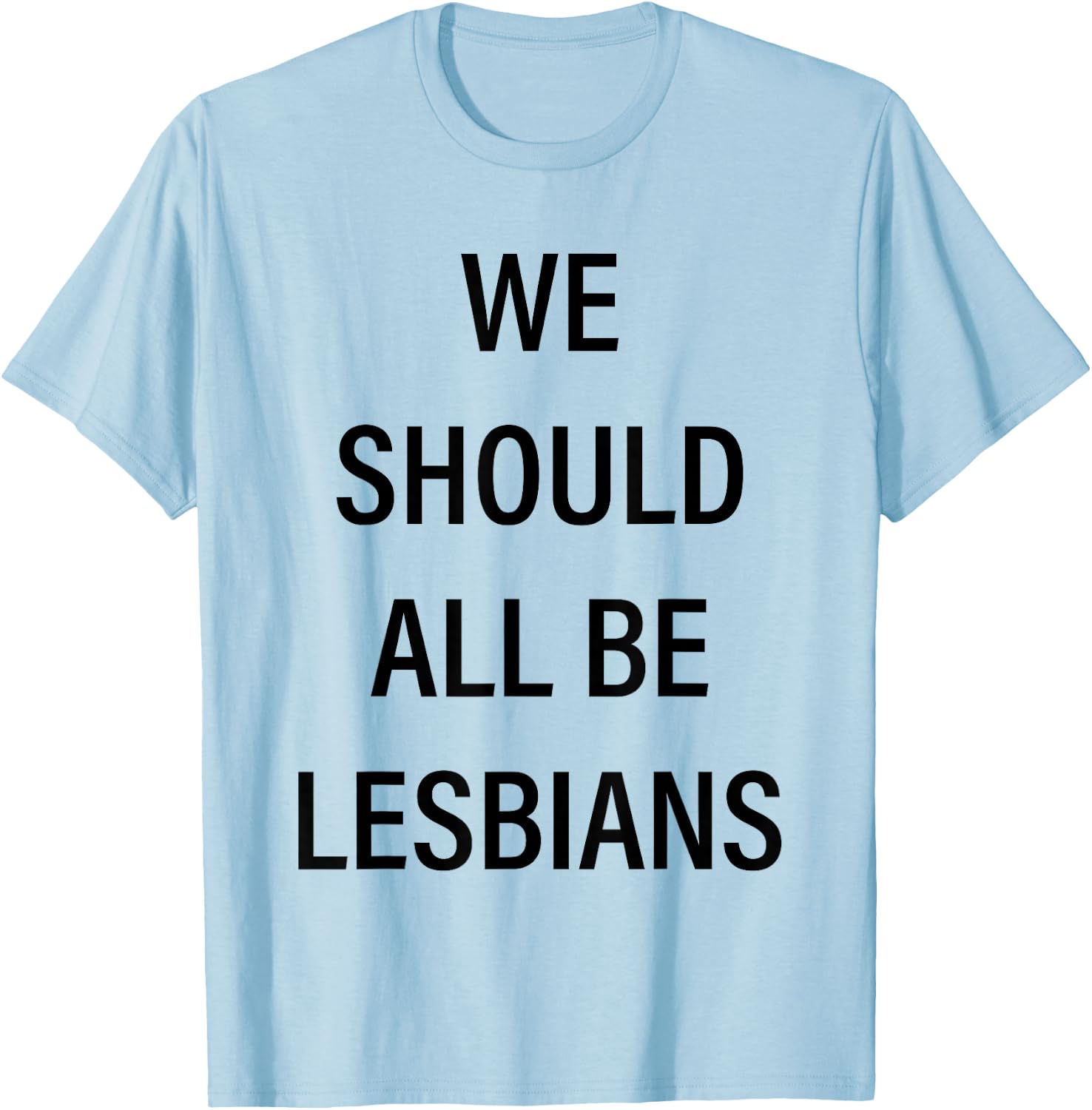 We Should All Be Lesbians T-Shirt - T-Shirt | Light Blue