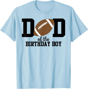 Dad of the Birthday Boy Football Lover First Birthday Party T-Shirt - T-Shirt | Light Blue