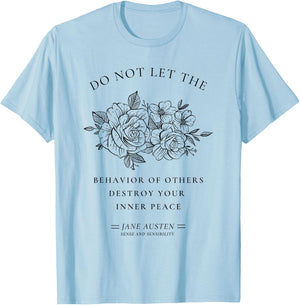 Jane Austen Sense and Sensibility Bookish Bookworm Novel T-Shirt - T-Shirt | Light Blue