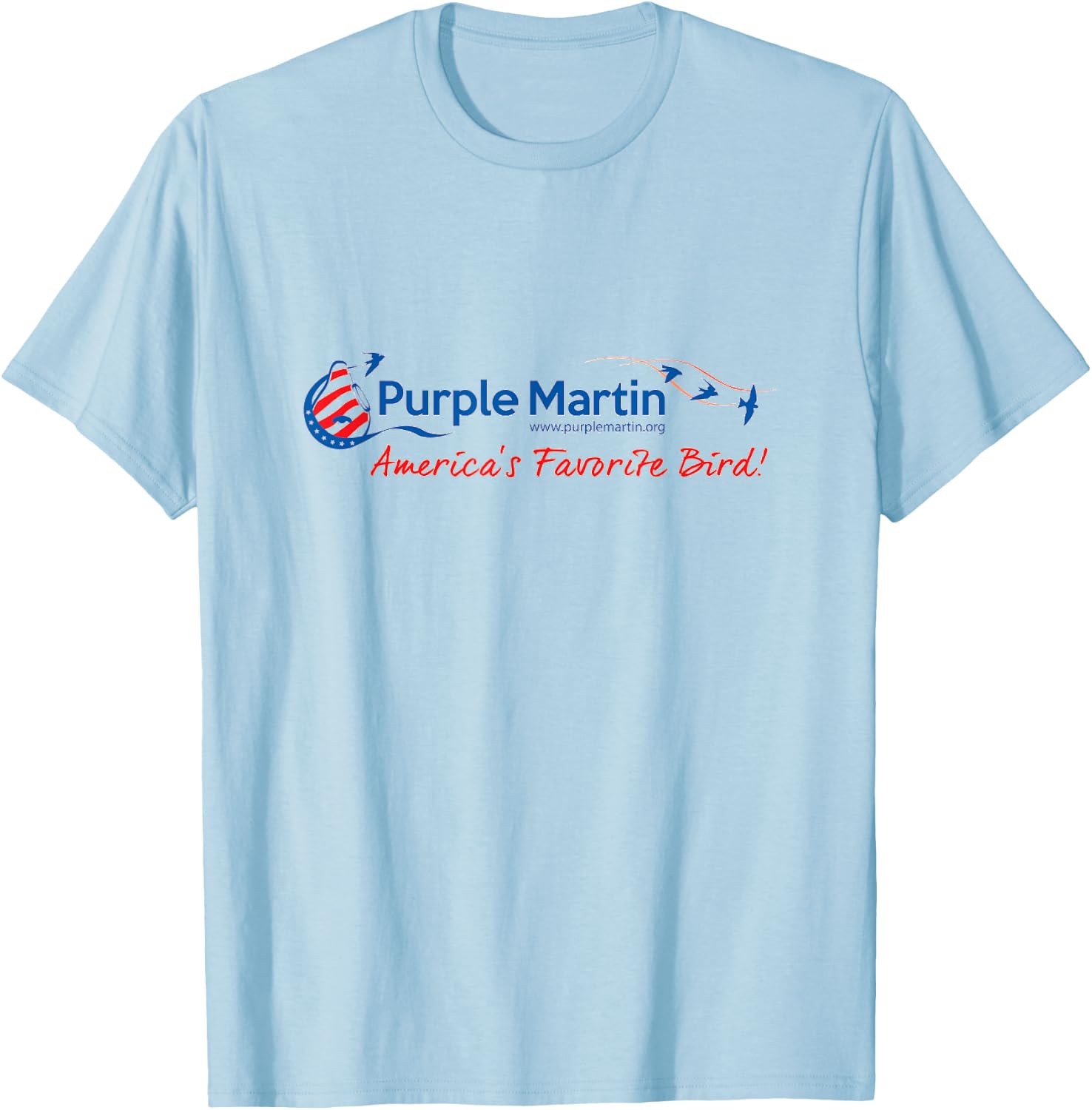America's Favorite Bird Purple Martin T-Shirt - T-Shirt | Light Blue
